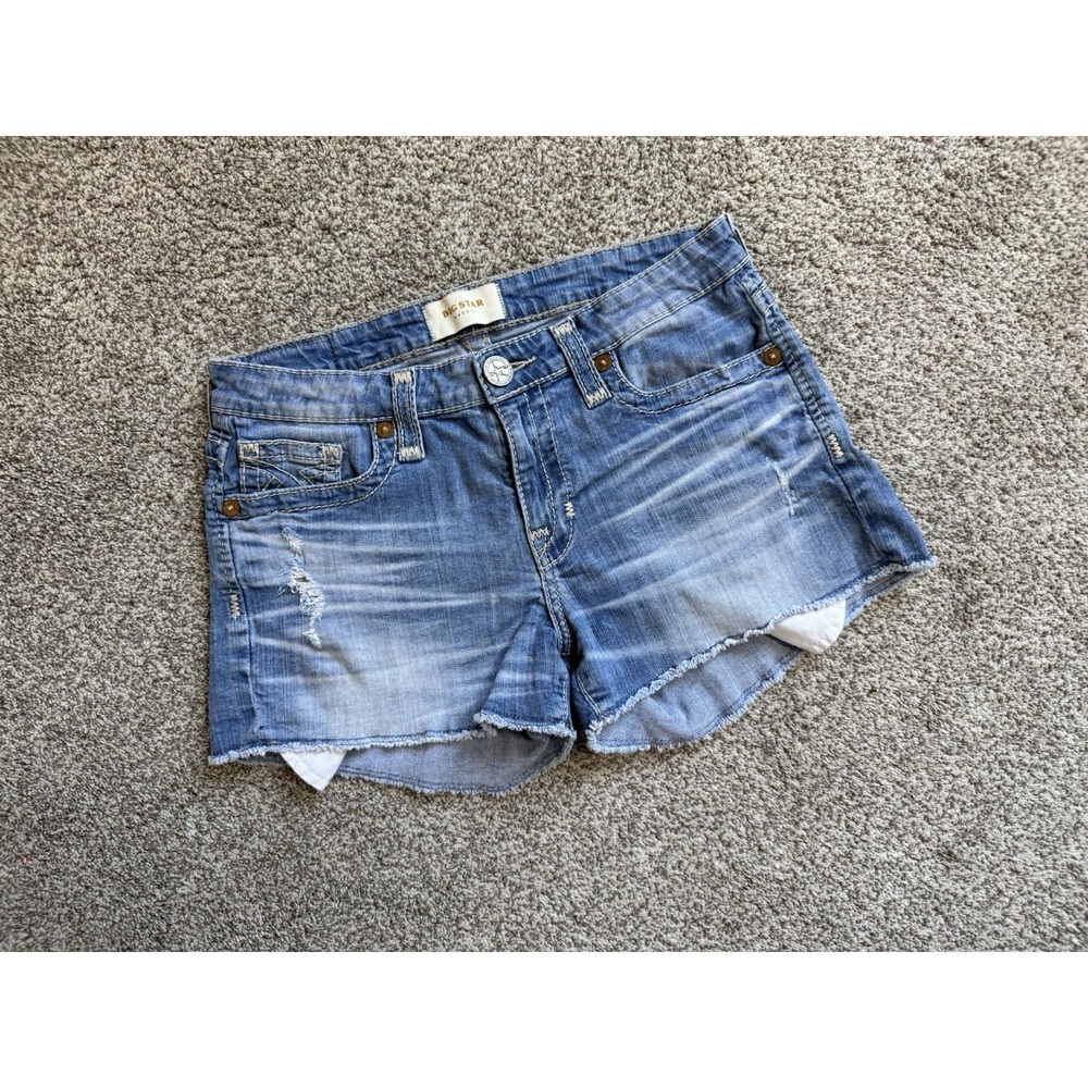 BIG STAR Vintage Collection Women's 27 Blue Denim Cut Off Shorts Light Wash